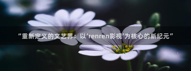 久久免费精品一区二区稀精东影业：“重新定义的文艺界：以‘renren影视’为核心的新纪元”